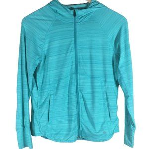 Athleta Girl jacket light hood green Athleisure Workout Athletic wear XL/14 kids